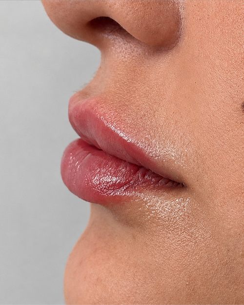 Detalhe de lábios em close